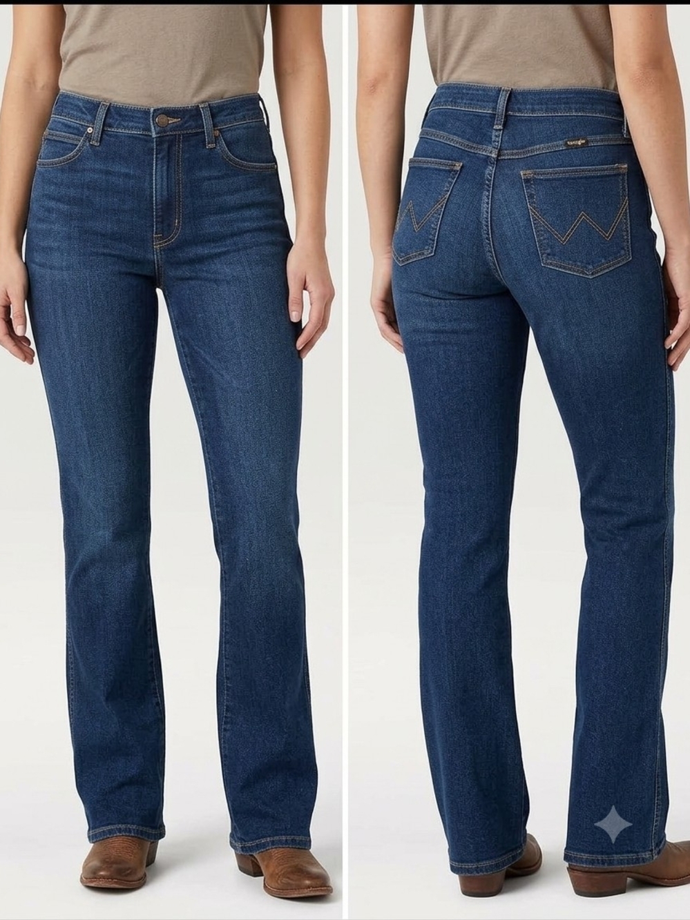 Wrangler Women's Bootcut Jeans - Dark Blue Denim